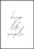 Keep Life Simple Póster